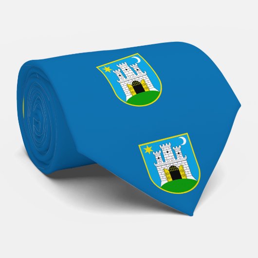 Drapeau de Zagreb, Croatie Cravate (Roulé)