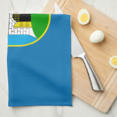 Drapeau de Zagreb, Croatie Serviette de cuisine (Quart Plié)