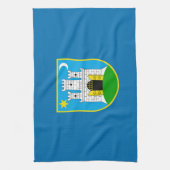 Drapeau de Zagreb, Croatie Serviette de cuisine (Vertical)