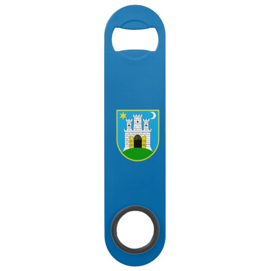Drapeau de Zagreb, Croatie Speed Bottle Opener (Devant)