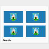 Drapeau de Zagreb, Croatie Sticker rectangulaire (Feuille)