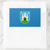 Drapeau de Zagreb, Croatie Sticker rectangulaire (Sac)
