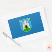 Drapeau de Zagreb, Croatie Sticker rectangulaire (Enveloppe)