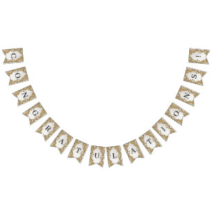 Drapeau décoratif de charpente dorée