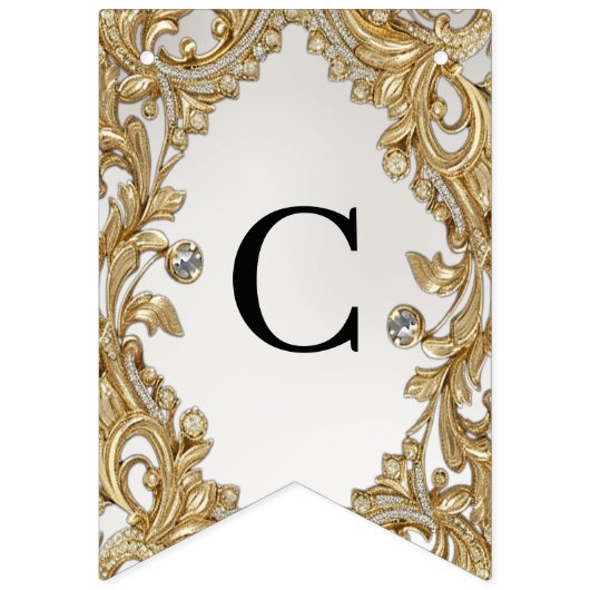 Drapeau décoratif de charpente dorée (Premier drapeau)