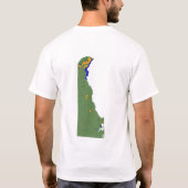 Drapeau Delawarean + Carte T-shirt (Dos)