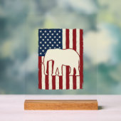 Drapeau d'éléphant patriotique Conception de vecte (Neutre)