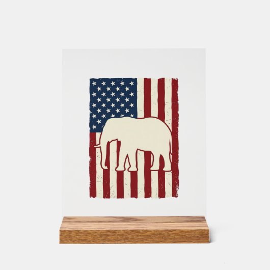 Drapeau d'éléphant patriotique Conception de vecte (Recto)