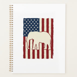 Drapeau d'éléphant patriotique Conception de vecte