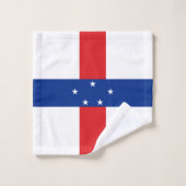 Drapeau des Antilles Pays-Bas (Gant de toilette)