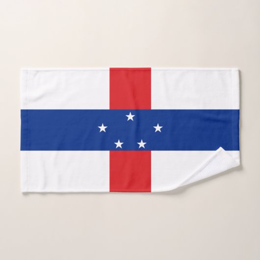 Drapeau des Antilles Pays-Bas (Serviette à main)
