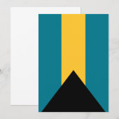 Drapeau des Bahamas Carte de remerciements plat (Devant / Derrière)