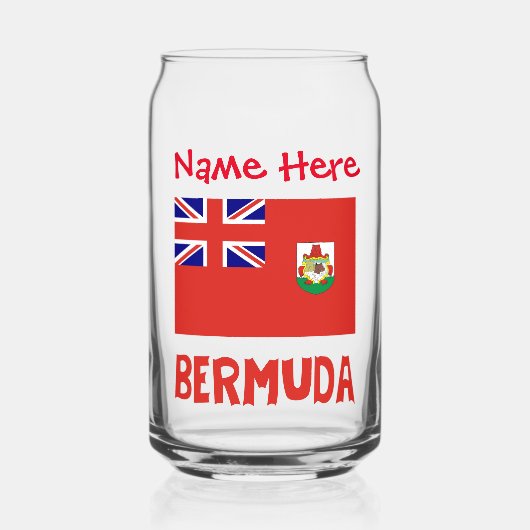 Drapeau des Bermudes Bermudia Personnalisé Nom Rou (Recto)