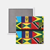 Drapeau des Caraïbes magnets (Recto/Verso)