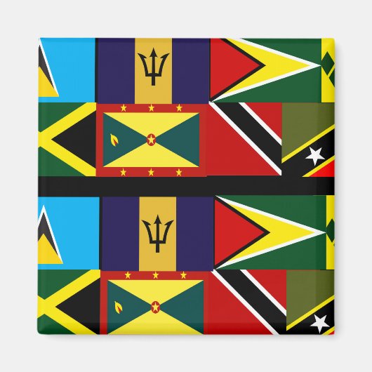 Drapeau des Caraïbes magnets (Devant)