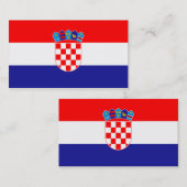 Drapeau des Cartes de visite croates (Devant / Derrière)