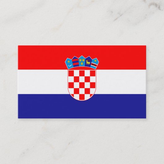 Drapeau des Cartes de visite croates (Devant)