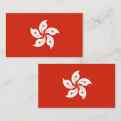 Drapeau des Cartes de visite de Hong Kong (Devant / Derrière)