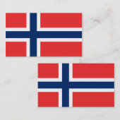 Drapeau des cartes de visite de la Norvège (Devant / Derrière)