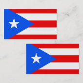 Drapeau des cartes de visite de Porto Rico (Devant / Derrière)