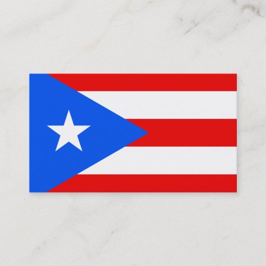 Drapeau des cartes de visite de Porto Rico (Devant)