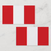 Drapeau des Cartes de visite du Pérou (Devant / Derrière)