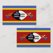 Drapeau des Cartes de visite du Swaziland (Devant / Derrière)