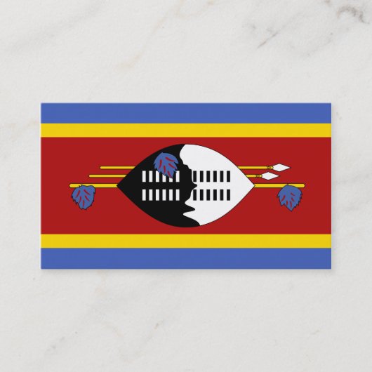 Drapeau des Cartes de visite du Swaziland (Devant)