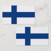 Drapeau des Cartes de visite finlandais (Devant / Derrière)