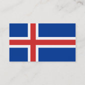 Drapeau des Cartes de visite islandais (Dos)