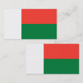 Drapeau des Cartes de visite malgaches (Devant / Derrière)
