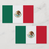 Drapeau des Cartes de visite mexicains (Devant / Derrière)