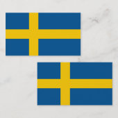 Drapeau des Cartes de visite suédois (Devant / Derrière)