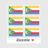 Drapeau des Comores - une collection Sticker (Feuille)