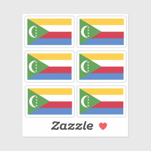 Drapeau des Comores - une collection Sticker (Feuille)
