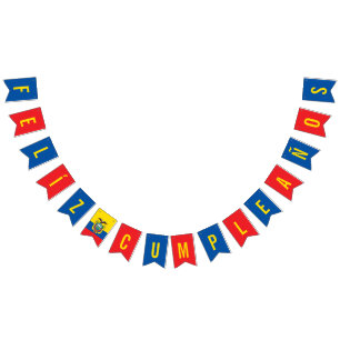 Drapeau des décorations de la fête d'anniversair