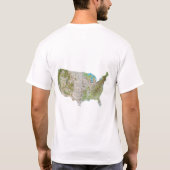 Drapeau des Etats-Unis + Carte + T-shirt des (Dos)