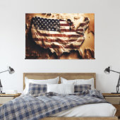 Drapeau des États-Unis d'Amérique toile Imprimer (Insitu(Chambre))