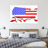 Drapeau des États-Unis d'Amérique toile Imprimer (Insitu(Chambre))