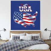Drapeau des États-Unis d'Amérique toile Imprimer (Insitu(Chambre))