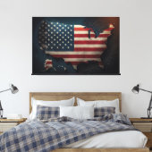 Drapeau des États-Unis d'Amérique toile Imprimer (Insitu(Chambre))