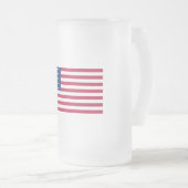 Drapeau des États-Unis de la Mug en verre dépoli (Devant droit)