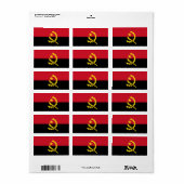 Drapeau des Étiquettes angolais (Feuille entière)