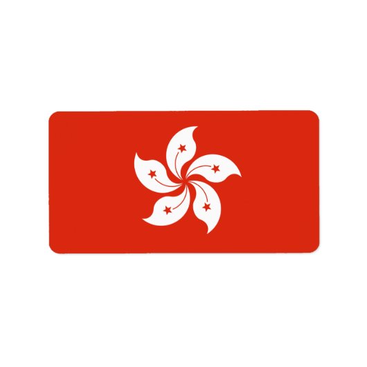 Drapeau des Étiquettes de Hong Kong (Devant)