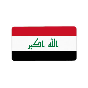 Drapeau des étiquettes de l'Irak