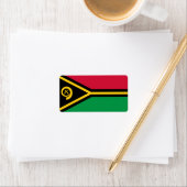 Drapeau des Étiquettes de Vanuatu (En situation)