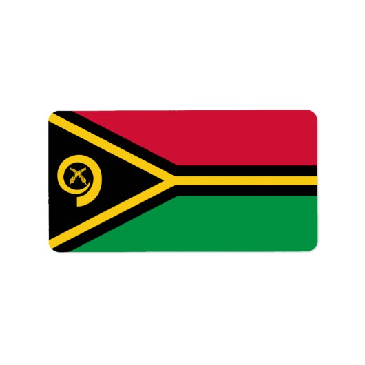 Drapeau des Étiquettes de Vanuatu (Devant)