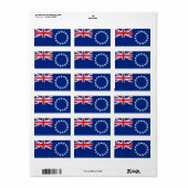Drapeau des Étiquettes des Îles Cook (Feuille entière)