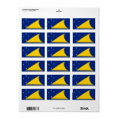 Drapeau des Étiquettes des Tokélaou (Feuille entière)