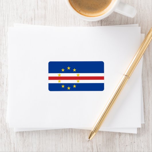 Drapeau des Étiquettes du Cap-Vert (En situation)